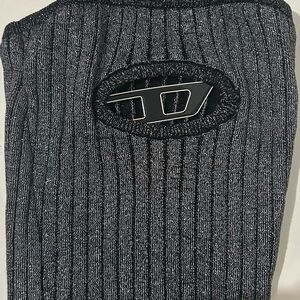 Diesel Black and Silver Crop Top